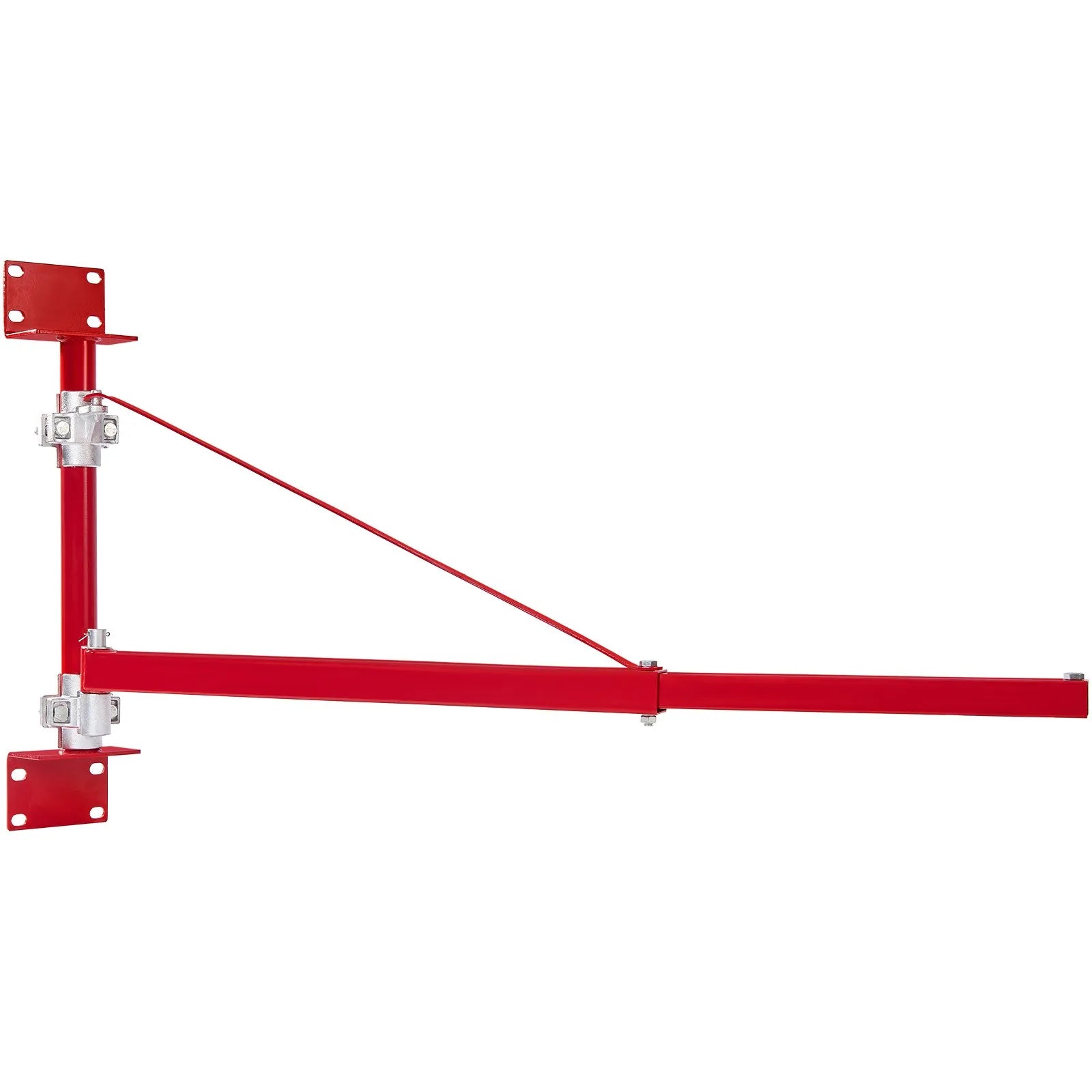 VEVOR Electric Hoist Support Arm, 1320 lbs Max Load Capacity, Electric Hoist Holder Swing Arm with Pole, Steel Hoist Frame, 180° Swivel Scaffold Hoist Lifting Arm, Winch Hoist Arm for Workshop, Garage