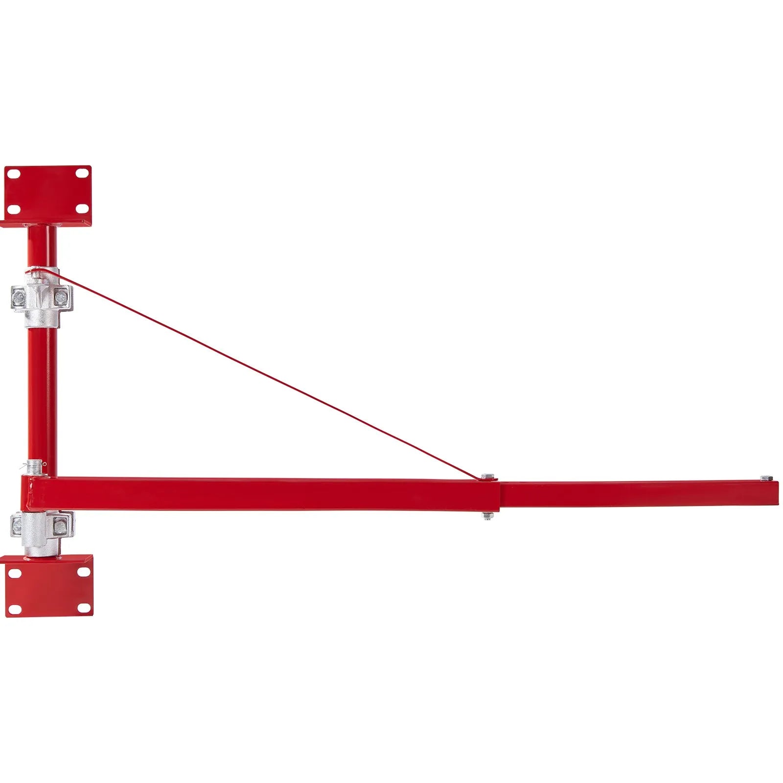 VEVOR Electric Hoist Support Arm, 1320 lbs Max Load Capacity, Electric Hoist Holder Swing Arm with Pole, Steel Hoist Frame, 180° Swivel Scaffold Hoist Lifting Arm, Winch Hoist Arm for Workshop, Garage