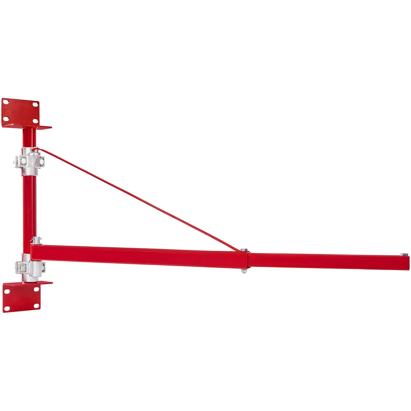 VEVOR Electric Hoist Support Arm, 660 lbs Max Load Capacity, Electric Hoist Holder Swing Arm with Pole, Steel Hoist Frame, 180° Swivel Scaffold Hoist Lifting Arm, Winch Hoist Arm for Workshop, Garage
