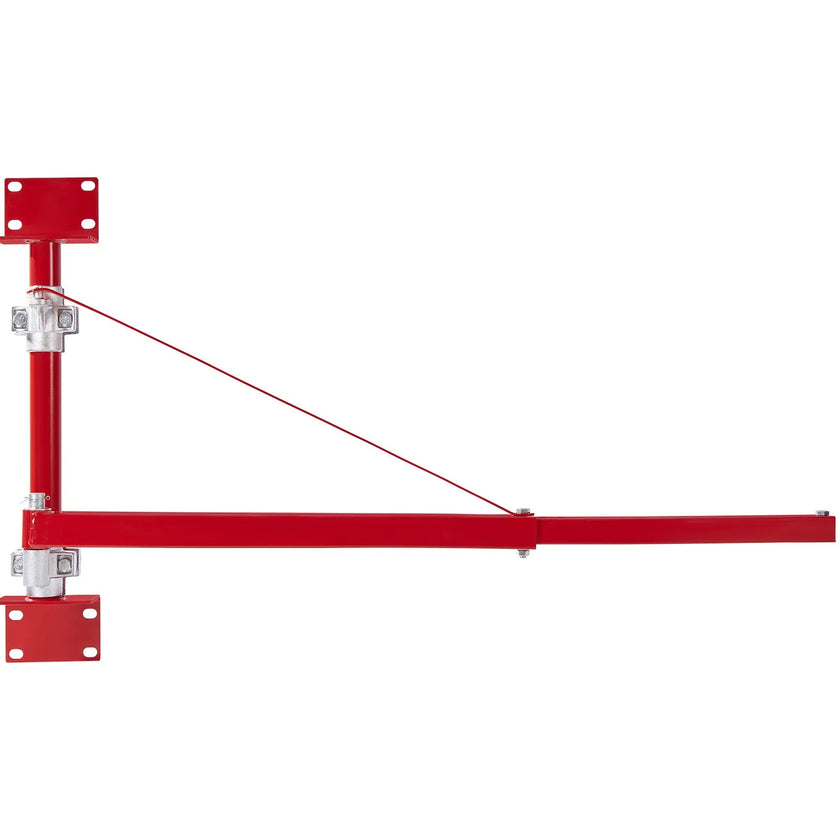 VEVOR Electric Hoist Support Arm, 660 lbs Max Load Capacity, Electric Hoist Holder Swing Arm with Pole, Steel Hoist Frame, 180° Swivel Scaffold Hoist Lifting Arm, Winch Hoist Arm for Workshop, Garage