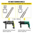 VEVOR Concrete Hole Saw Kit, 30/40/65/80/100mm Drill Bit Set SDS Plus or SDS Max Shank Wall Hole Cutter with 11.8