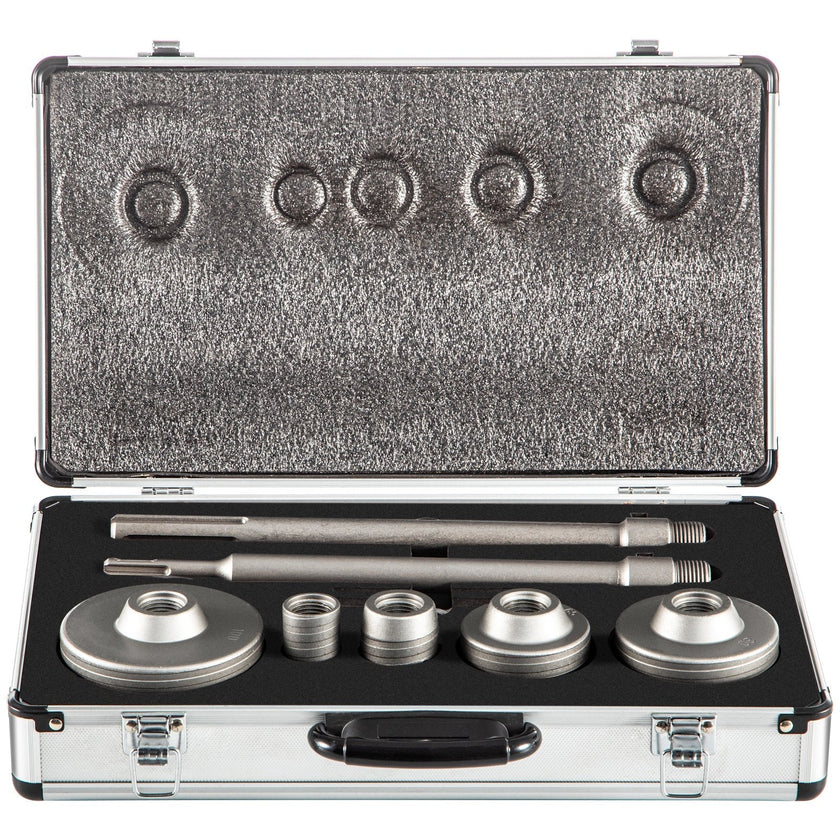 VEVOR Concrete Hole Saw Kit, 30/40/65/80/100mm Drill Bit Set SDS Plus or SDS Max Shank Wall Hole Cutter with 300mm Connecting Rod for Brick, Concrete, Cement, Stone Wall, Masonry, Tile