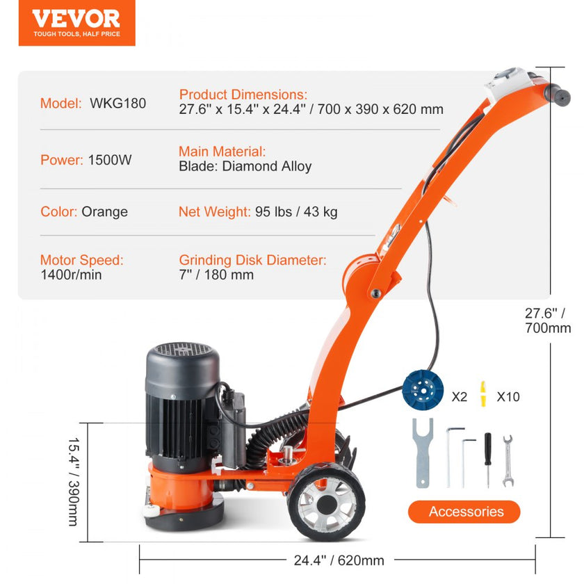 VEVOR Electric Concrete Floor Grinder 7