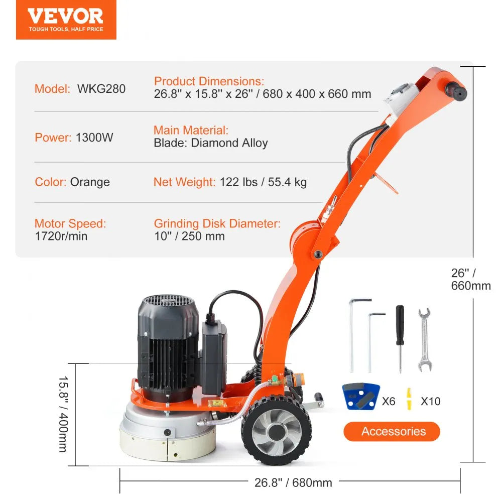 VEVOR Electric Concrete Floor Grinder 10