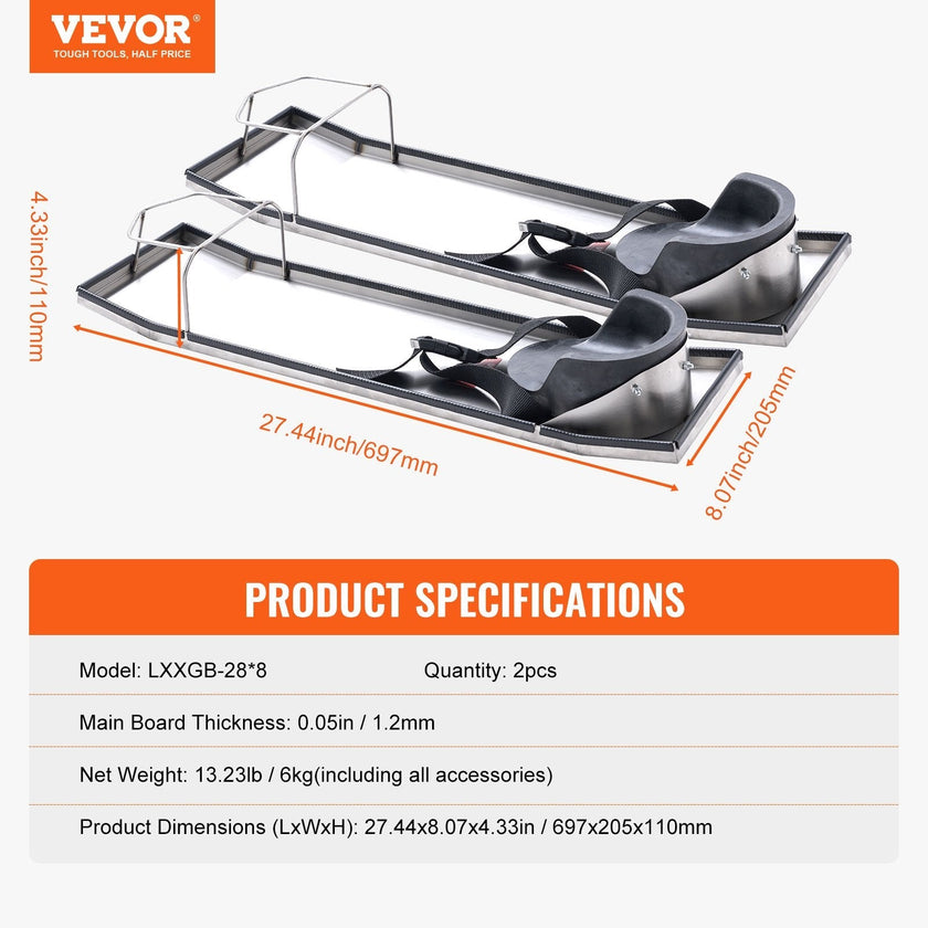 VEVOR Concrete Knee Boards Slider Knee Boards 28