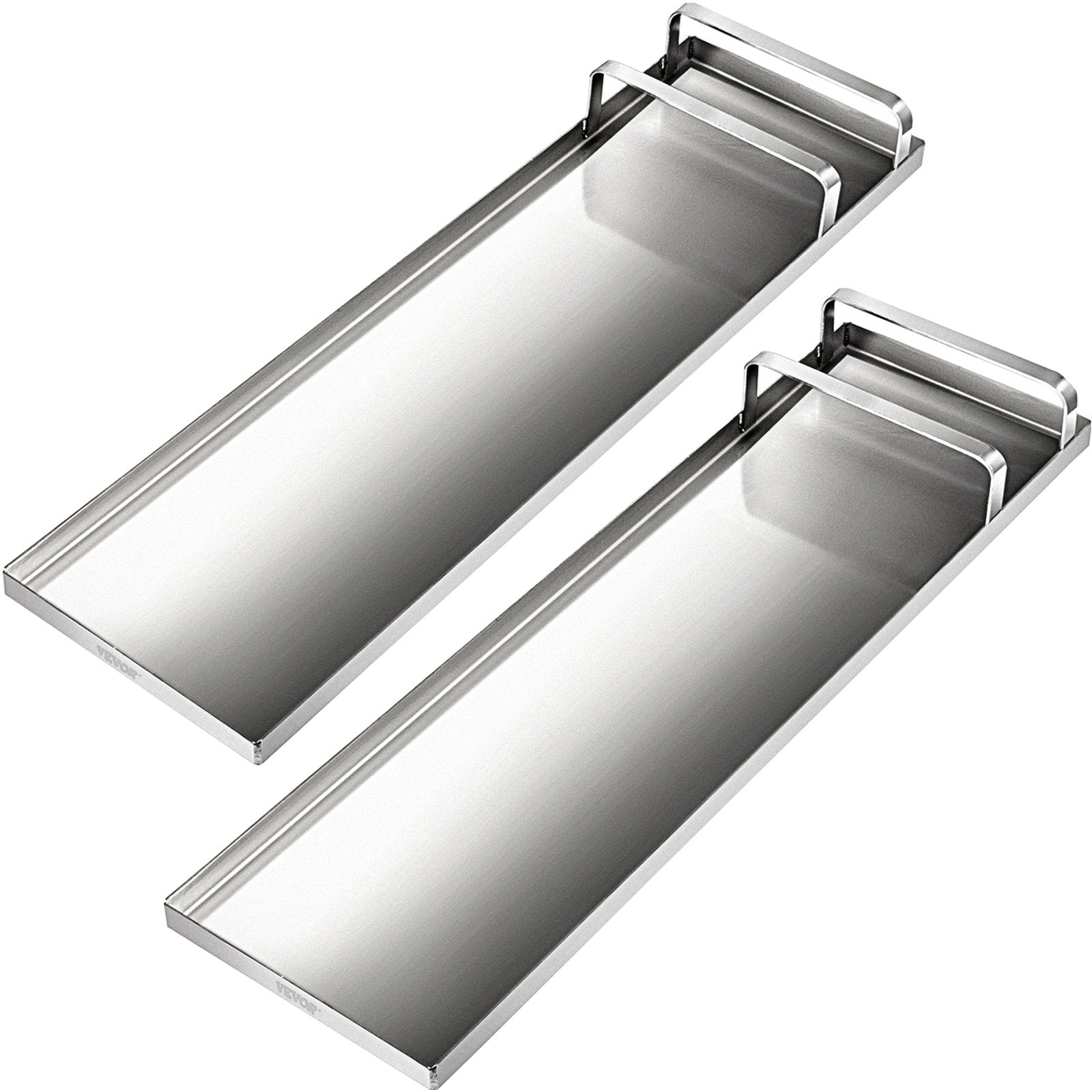 VEVOR Concrete Knee Boards 28'' x 8'' Slider Knee Boards, Kneeler Board Stainless Steel Knee boards, Concrete Board Slider Tools, Pair Moving Sliders with Rouned Conner, for Cement & Concrete Finish