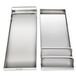 VEVOR Concrete Knee Boards 28'' x 8'' Slider Knee Boards, Kneeler Board Stainless Steel Knee boards, Concrete Board Slider Tools, Pair Moving Sliders with Rouned Conner, for Cement & Concrete Finish