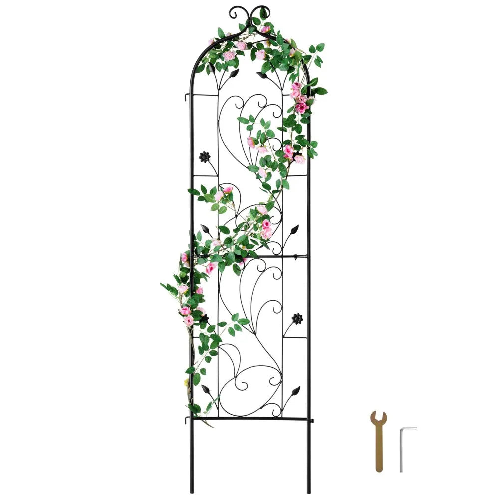 VEVOR Metal Garden Trellis for Climbing Plant Support 60 x 15 in Rustproof