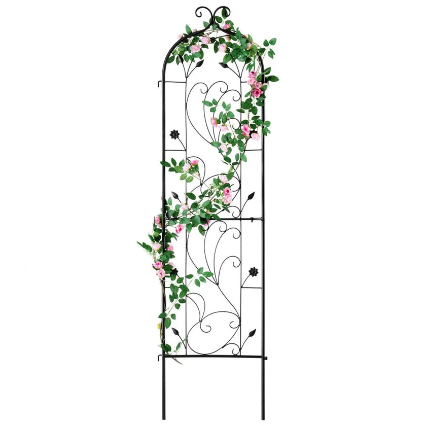 VEVOR Metal Garden Trellis for Climbing Plant Support 60 x 15 in Rustproof