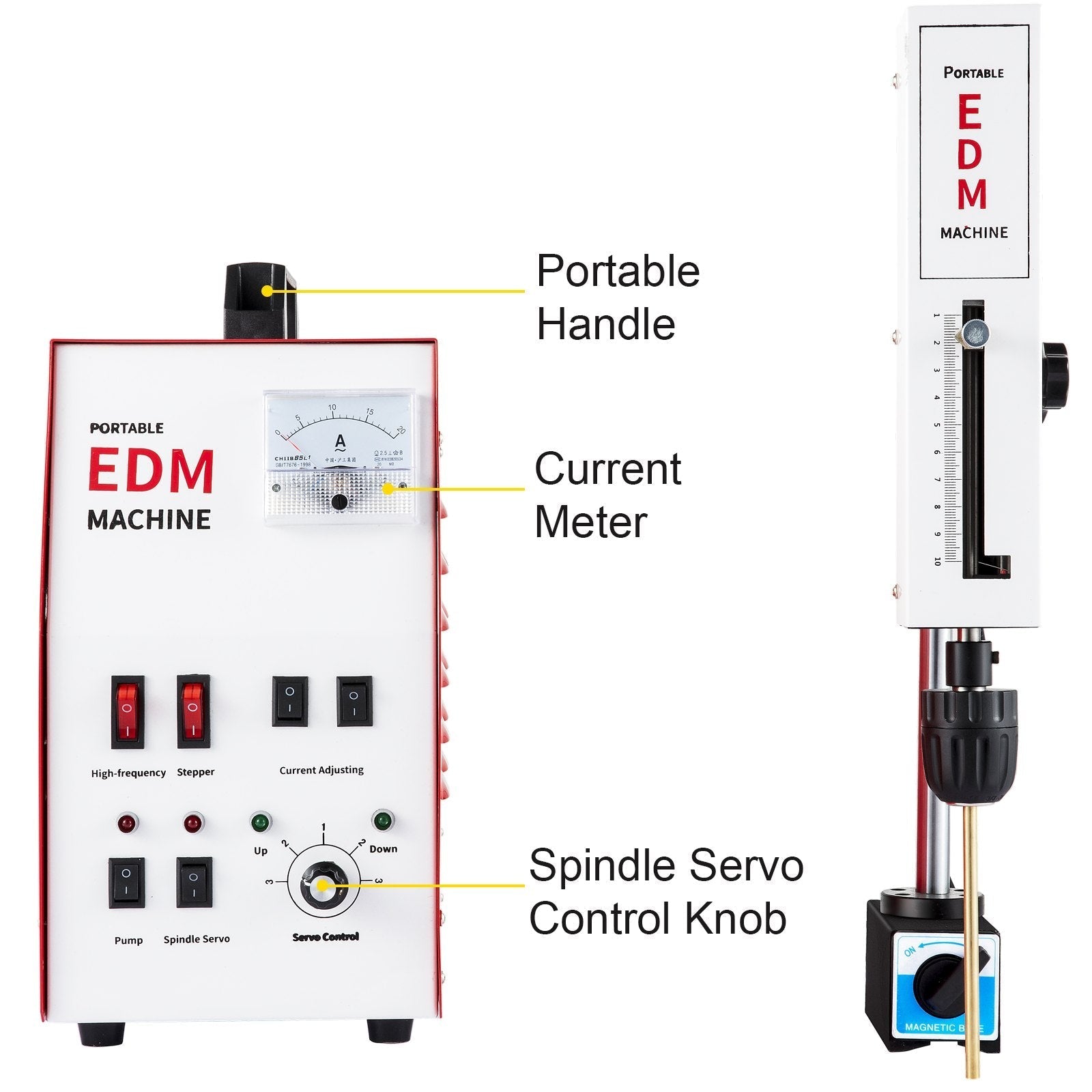 VEVOR Portable EDM Machine 800W EDM Tap Remover Depth Setting 0.039