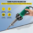 VEVOR Roofing Welder, 5 Pcs PVC Welding Gun, 1600W Hot Air Plastic Welder, 120V PCV Heat Gun, Plastic Welder w/ Mica Pipe Heating Core, Stepless Temperature Regulation 104-1112 °F Plastic Welder Kit