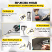 VEVOR Roofing Welder, 8 Pcs PVC Welding Gun, 1600W Pvc Welder With Case, 120V PVC Heat Gun, Plastic Welder w/ Mica Pipe Heating Core, Stepless Temperature Regulation 104-1112 °F Plastic Welder Kit