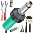 VEVOR Roofing Welder, 8 Pcs PVC Welding Gun, 1600W Pvc Welder With Case, 120V PVC Heat Gun, Plastic Welder w/ Mica Pipe Heating Core, Stepless Temperature Regulation 104-1112 °F Plastic Welder Kit