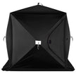 VEVOR 2-3 Person Ice Fishing Shelter Tent, 300D Oxford Fabric Portable Ice Shelter with Pop-up Pull Design, Strong Waterproof and Windproof Ice Fish Shelter for Outdoor Fishing, Black