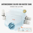VEVOR Macerator Pump, 350W, 6000 L/h Flow, 23 ft/7 m Head, Macerator Sewerage Sump Pump with 3 Water Inlets for Basement, Kitchen, Sink, Shower, Bathtub, Laundry Waste Water Disposal Upflush Machine