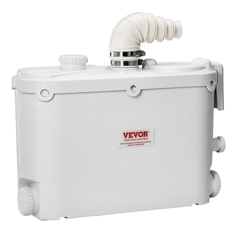 VEVOR Macerator Pump 500W 29 GPM Flow 26 ft Head Lift for Kitchen Basement Sink