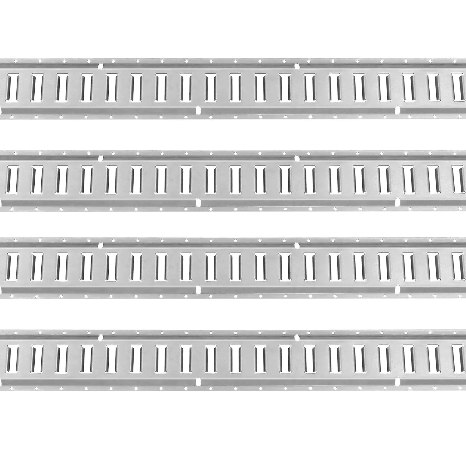 VEVOR E Track Tie-Down Rail Kit, 24PCS 5' E-Tracks Set Includes 8 Steel Rails & 8 O-Ring Anchors & 8 Tie-Offs with D-Ring, Versatile Securing Accessories for Cargo Motorcycles Bikes, 2000 lbs Load