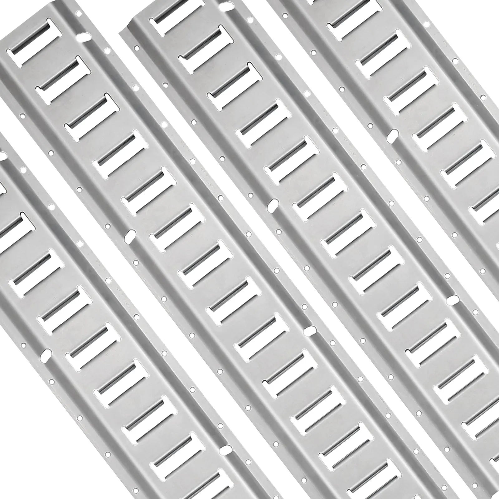 VEVOR E Track Tie-Down Rail Kit, 24PCS 5' E-Tracks Set Includes 8 Steel Rails & 8 O-Ring Anchors & 8 Tie-Offs with D-Ring, Versatile Securing Accessories for Cargo Motorcycles Bikes, 2000 lbs Load