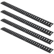 VEVOR E Track Tie-Down Rail Kit, 18PCS 5' E-Tracks Set Includes 4 Steel Rails & 8 O-Ring Anchors & 4 Tie-Offs with D-Ring & 2 Ratchet Straps, Securing Accessories for Cargo Motorcycles Bikes, 2000 lbs