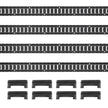 VEVOR E Track Tie Down Rail Kit, 2' Steel Rails, 4 Pack, Secure Cargo & Heavy Loads Up to 2000 lbs, Heavy Duty Etrack Rails with Screws for Garages, Vans, Trailers, Motorcycle Tie Downs, ATV Mountings