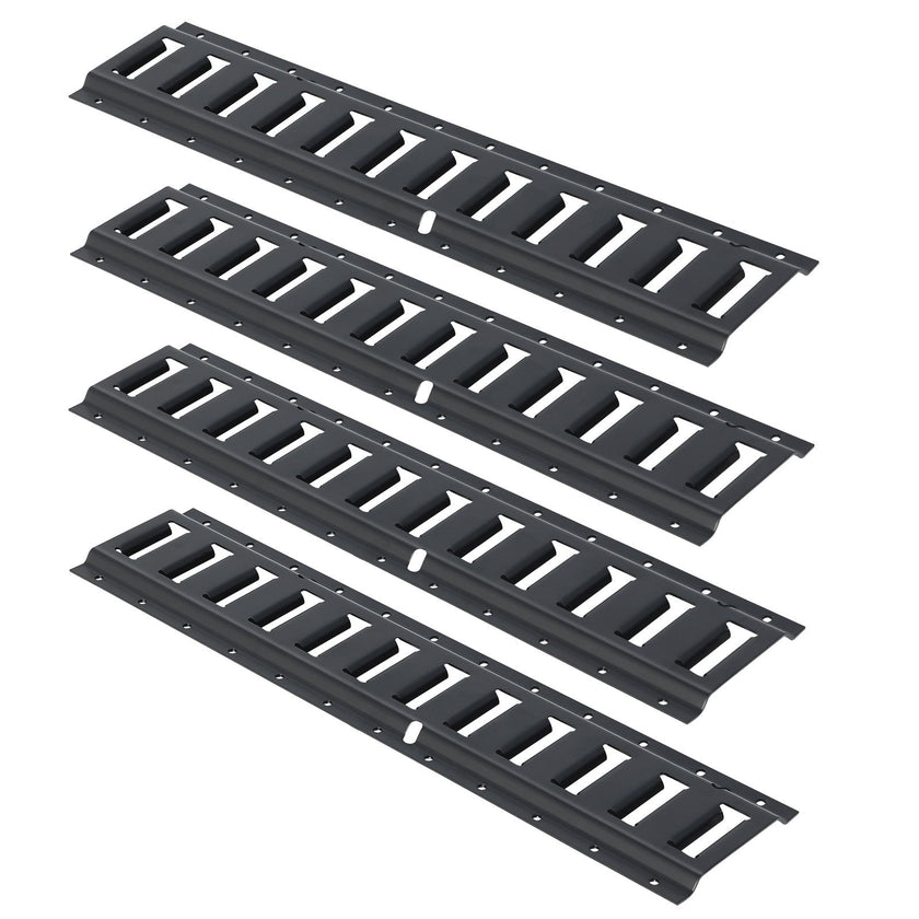 VEVOR E Track Tie Down Rail Kit, 2' Steel Rails, 4 Pack, Secure Cargo & Heavy Loads Up to 2000 lbs, Heavy Duty Etrack Rails with Screws for Garages, Vans, Trailers, Motorcycle Tie Downs, ATV Mountings