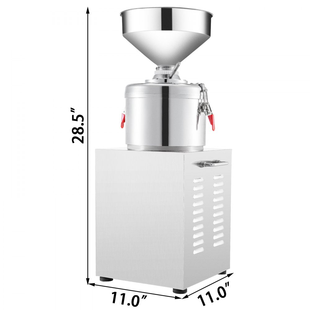 VEVOR Commercial Peanut Butter Maker 15 Kg/h, Electric Peanut Butter Maker 2850 r/min Stainless Steel, Peanut Butter Maker Machine 1100w for Peanut Sesame Walnut Butter