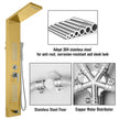 5 in1 Stainless Steel Shower Panel System Water Faucet Sprayer Gold