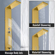 5 in1 Stainless Steel Shower Panel System Water Faucet Sprayer Gold