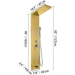 5 in1 Stainless Steel Shower Panel System Water Faucet Sprayer Gold