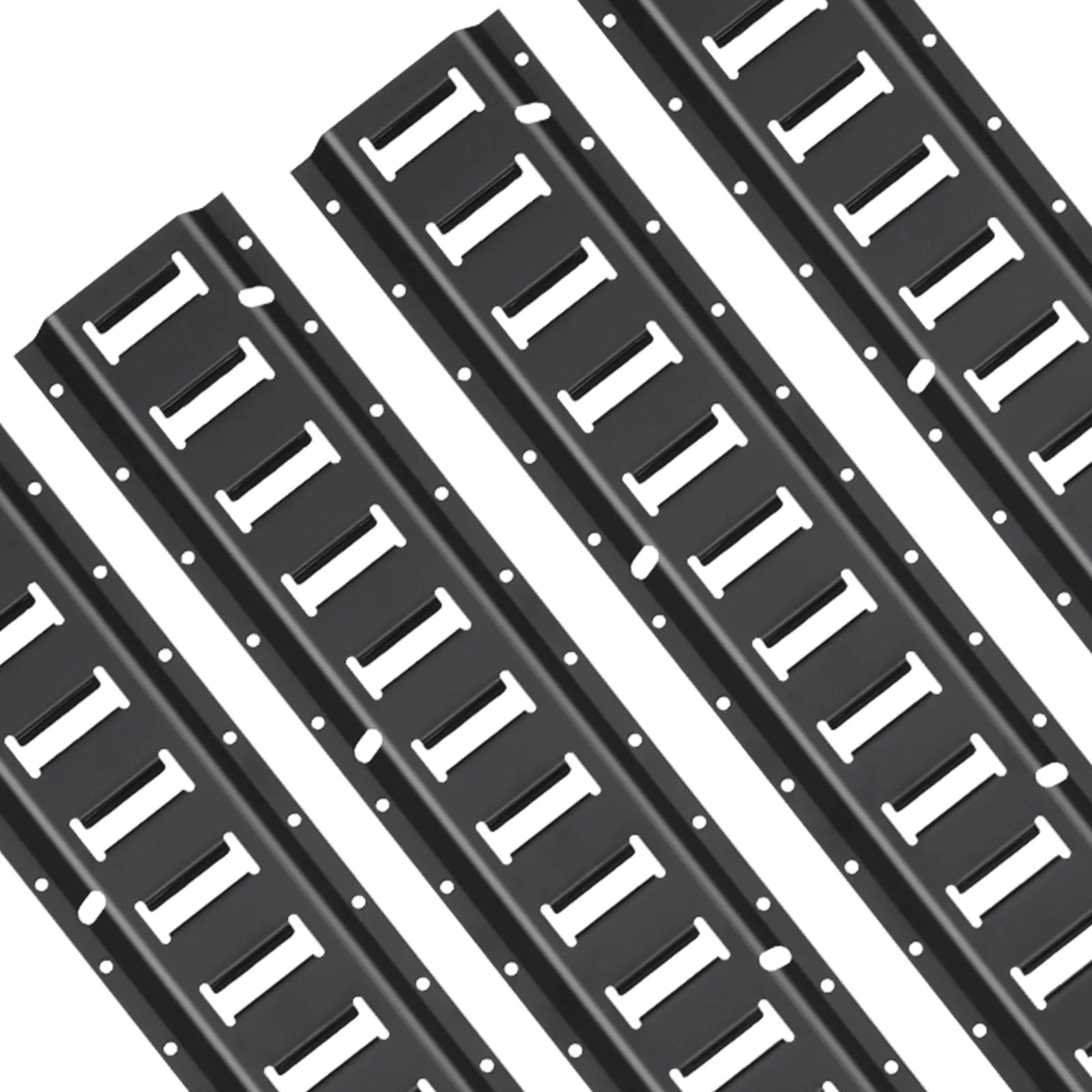 VEVOR E Track Tie-Down Rail Kit, 30PCS 5FT E-Tracks Set Includes 4 Steel Rails & 2 Single Slot & 8 O Rings & 8 Tie-Offs w/ D-Ring & 8 End Caps, Securing Accessories for Cargo, Motorcycles, and Bikes