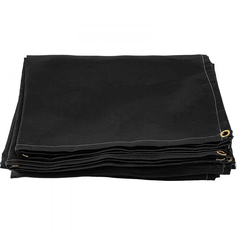 VEVOR 6 x 10 Ft Welding Blanket Black Fiberglass Blanket Portable Fiberglass Fire Retardant Blanket Welding Mat Welding Fireproof Thermal Resistant Insulation With Carry Bag