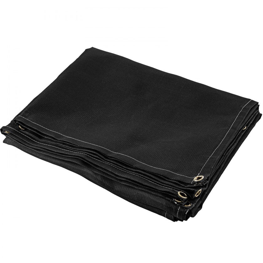 VEVOR 6 x 10 Ft Welding Blanket Black Fiberglass Blanket Portable Fiberglass Fire Retardant Blanket Welding Mat Welding Fireproof Thermal Resistant Insulation With Carry Bag