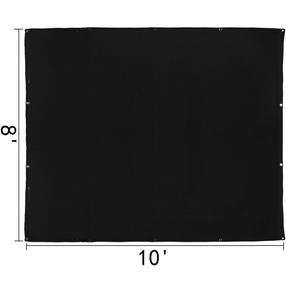 VEVOR 8 x 10 Ft Welding Blanket Black Fiberglass Blanket Portable Fiberglass Fire Retardant Blanket Welding Mat Welding Fireproof Thermal Resistant Insulation With Carry Bag