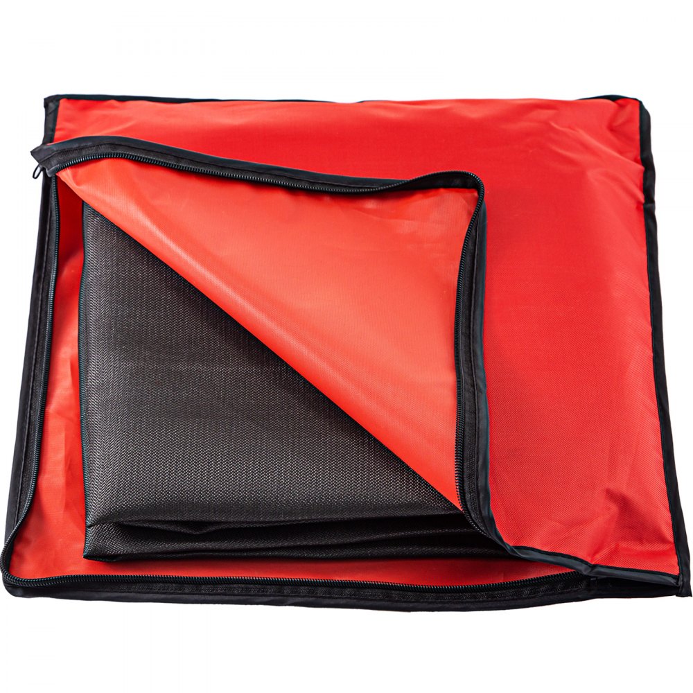 VEVOR 8 x 10 Ft Welding Blanket Black Fiberglass Blanket Portable Fiberglass Fire Retardant Blanket Welding Mat Welding Fireproof Thermal Resistant Insulation With Carry Bag