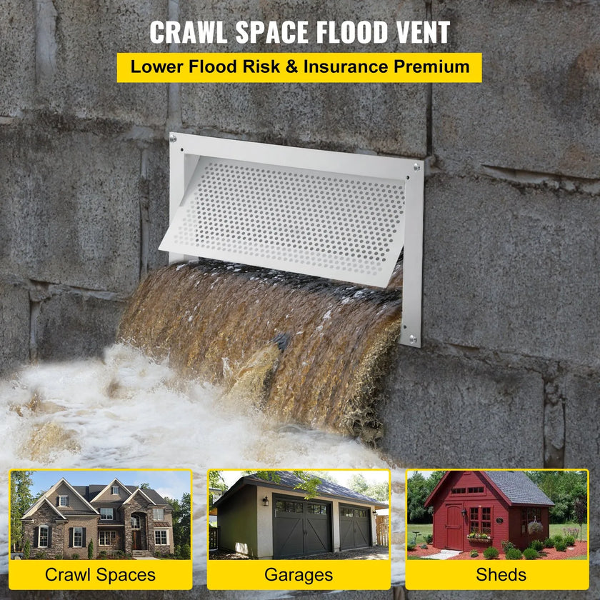 VEVOR Crawl Space Flood Vent Foundation Flood Vent 8
