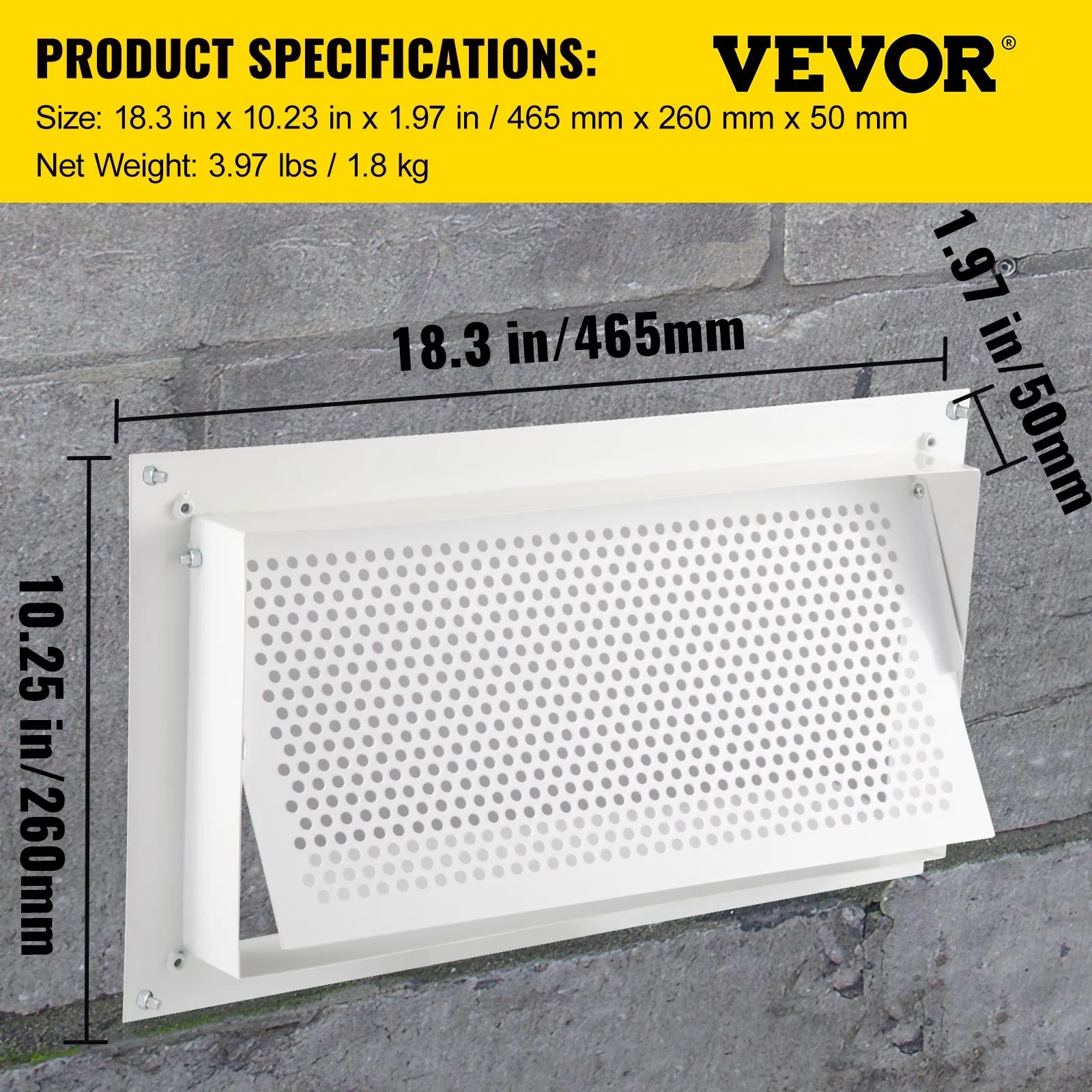 VEVOR Crawl Space Flood Vent Foundation Flood Vent 8