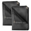 VEVOR Fire Blankets, 2 Pack Welding Blankets, 6' x 10'?Fire Suppression Blanket, 1022?°F Flame Retardant Blanket, Black?Fire Emergency Blankets, Fiberglass Fire Retardant Blanket?with?8?Brass Grommets