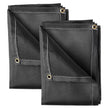 VEVOR Fire Blankets, 2 Pack Welding Blankets, 8' x 10'?Fire Suppression Blanket, 1022°F Flame Retardant Blanket, Black?Fire Emergency Blankets, Fiberglass Fire Retardant Blanket?with?12?Brass Grommets