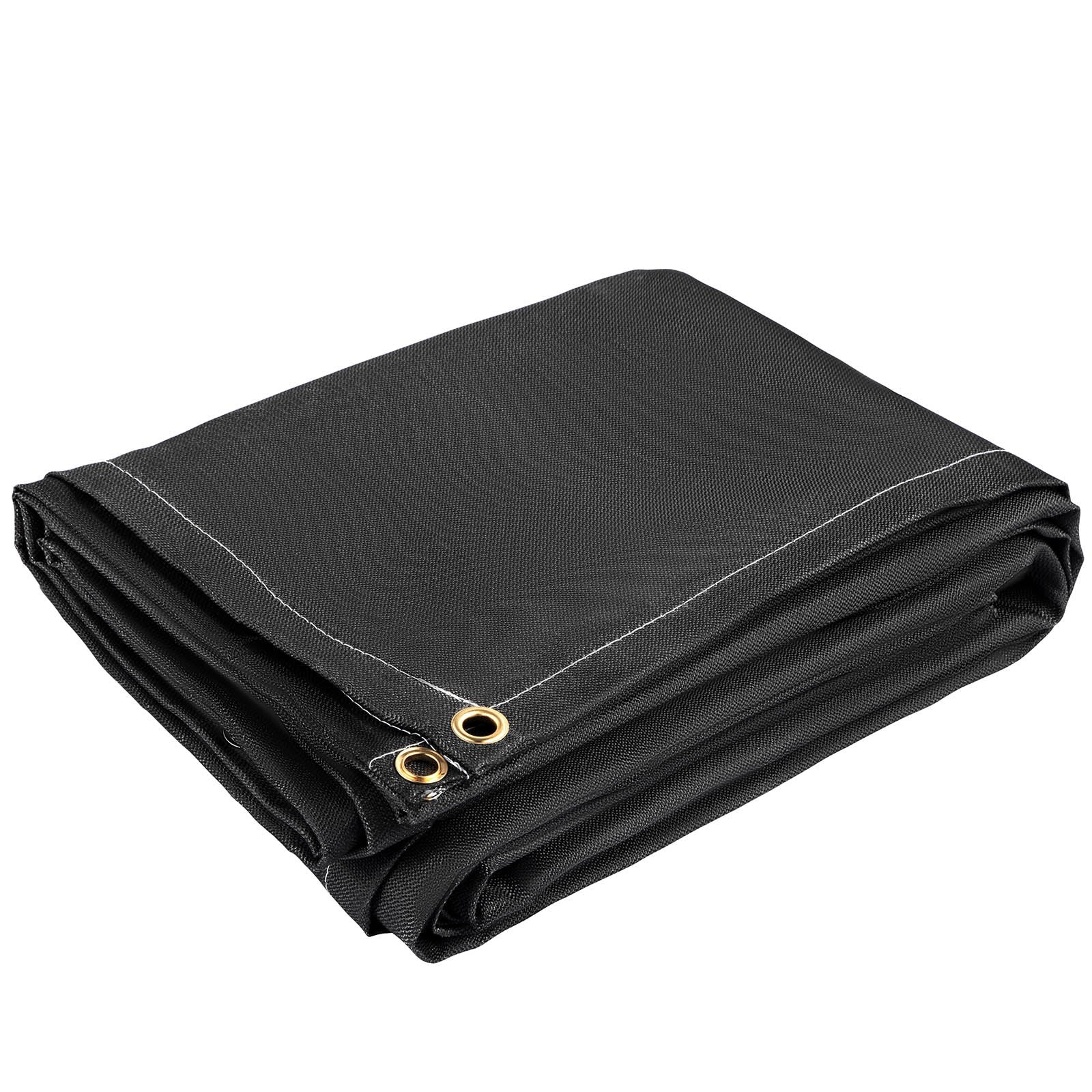 VEVOR Fire Blankets, 2 Pack Welding Blankets, 8' x 10'?Fire Suppression Blanket, 1022°F Flame Retardant Blanket, Black?Fire Emergency Blankets, Fiberglass Fire Retardant Blanket?with?12?Brass Grommets