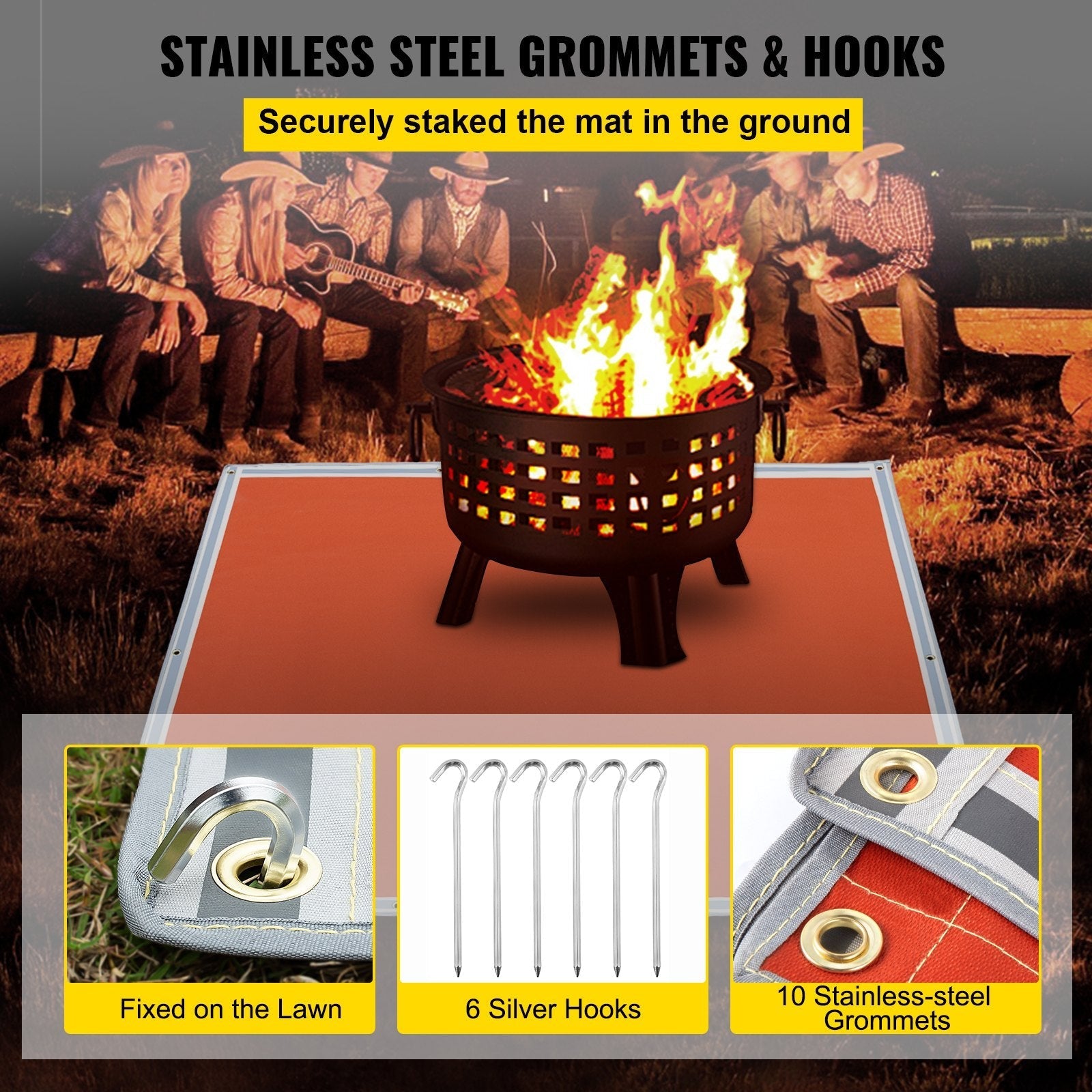 VEVOR Fire Pit Mat, 67\