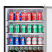 VEVOR 24 inch Indoor/Outdoor Beverage Refrigerator, 185QT Undercounter or Freestanding Beverage Fridge, 175 Cans Built-in Beer Fridge with Metal Plate Body for Residential Home Bar Commercial Use