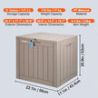VEVOR Deck Box, 31 Gallon Outdoor Storage Box, 22.1