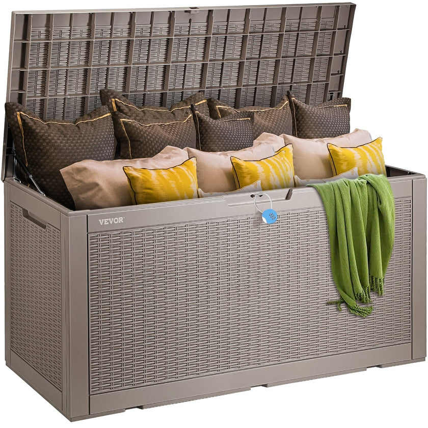 VEVOR Deck Box, 100 Gallon Outdoor Storage Box, 48.0