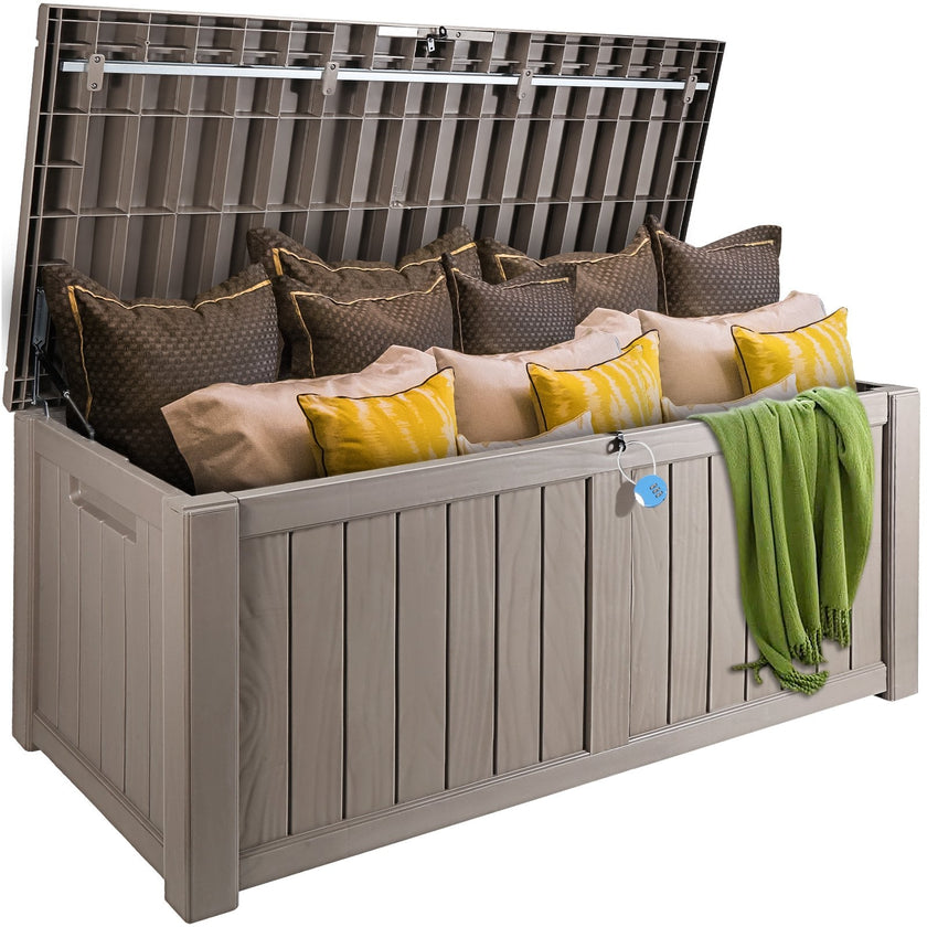 VEVOR Deck Box, 120 Gallon Outdoor Storage Box, 56.3