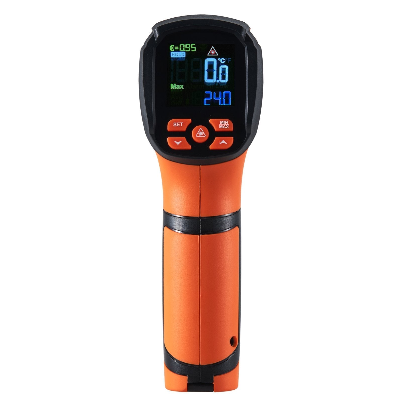 VEVOR Infrared Thermometer, -40~2732°F Dual Laser Temperature Gun Non-Contact, Handheld IR Heat Temperature Gun with Adjustable Emissivity for Metal Smelting/Cooking/Pizza Oven/Engine(Not for Human)