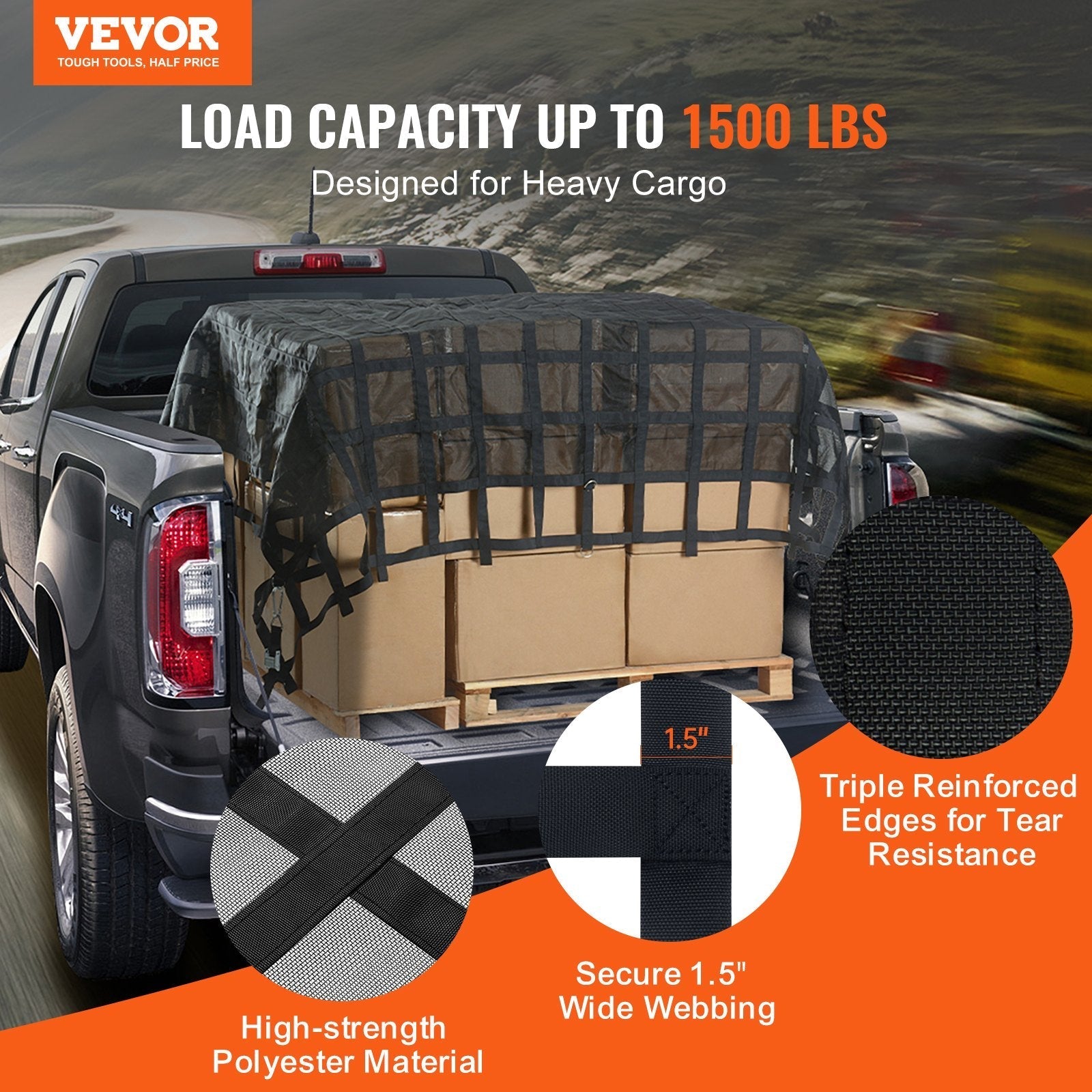 VEVOR Cargo Net Heavy Duty Cargo Net 120