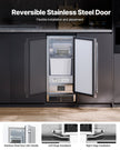 VEVOR Undercounter Built-in Ice Maker 50 Lbs/Day Reversible Door Outdoor Use