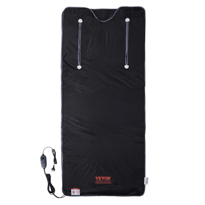 VEVOR Sauna Blanket for Detoxification, Portable Far Infrared Sauna for Home, Oxford Sauna Bag w/ Arm Holes & Carbon Fiber Heating, 1-6 Level Adjustable Temp 95-176?, 5-60 Minutes Timer, 71 x 31 in