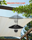 VEVOR Hanging Patio Heater, 1500W Electric Space Infrared Heater, IP34 Protection with 23.6 inch Pull Cord & Adjustable Chain, for Porch,Patio,Dining Room,Studio Outdoor/Indoor
