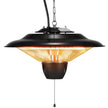 VEVOR Hanging Patio Heater, 1500W Electric Space Infrared Heater, IP34 Protection with 23.6 inch Pull Cord & Adjustable Chain, for Porch,Patio,Dining Room,Studio Outdoor/Indoor